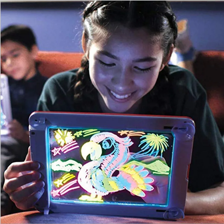

Math Toys 3D Magic Pad Reuse Create Art That Glows Magic Board Children Writing Board Clipboard Gift Response Creative kid's Toy