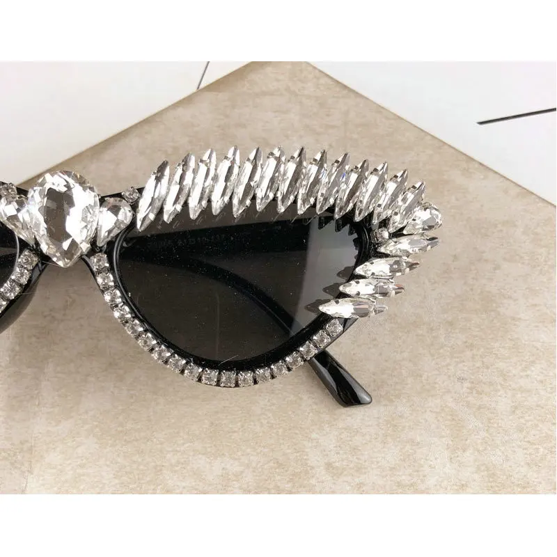 Квадратный diaomd очки с прозрачными защитными стеклами Для женщин солнцезащитные очки с бриллиантами UV400 металлические очки с украшениями в виде кристаллов женские оттенки FML