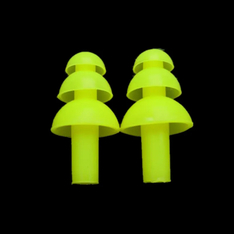 100 pairs Swimming earplugs waterproof silicone ear plugs wholesale water sports drifting Swimming training Earplugs for Adult