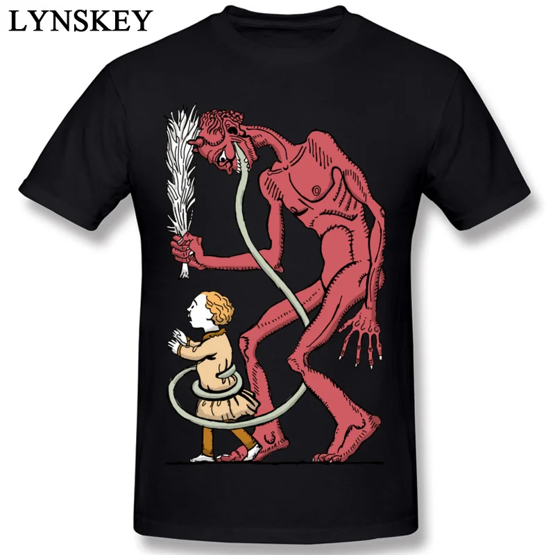 

Summer Punisher T Shirt Men Tops Shirts 2018 Cotton Black Streetwear Devil Demon Punishes The Child Anime Printed T-Shirt