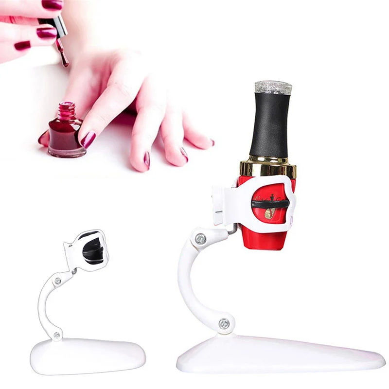 Shellhard 1pc Hand Free Nail Polish Holder Pro Grip and Tip Finger Nail Polish Bottle Holder Stand For Nail Beauty Tool