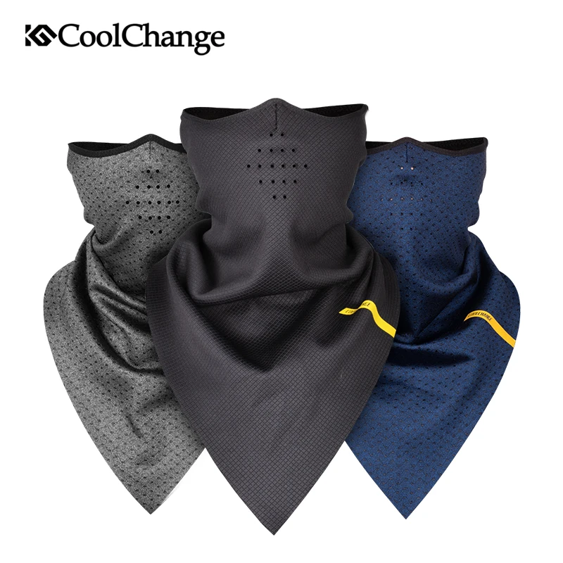 

CoolChange Bicycle Mask Winter Warm Face Mask Elastic Cycling Triangle Mask Polar Fleece Breathable Ear Protector Bike Facemask