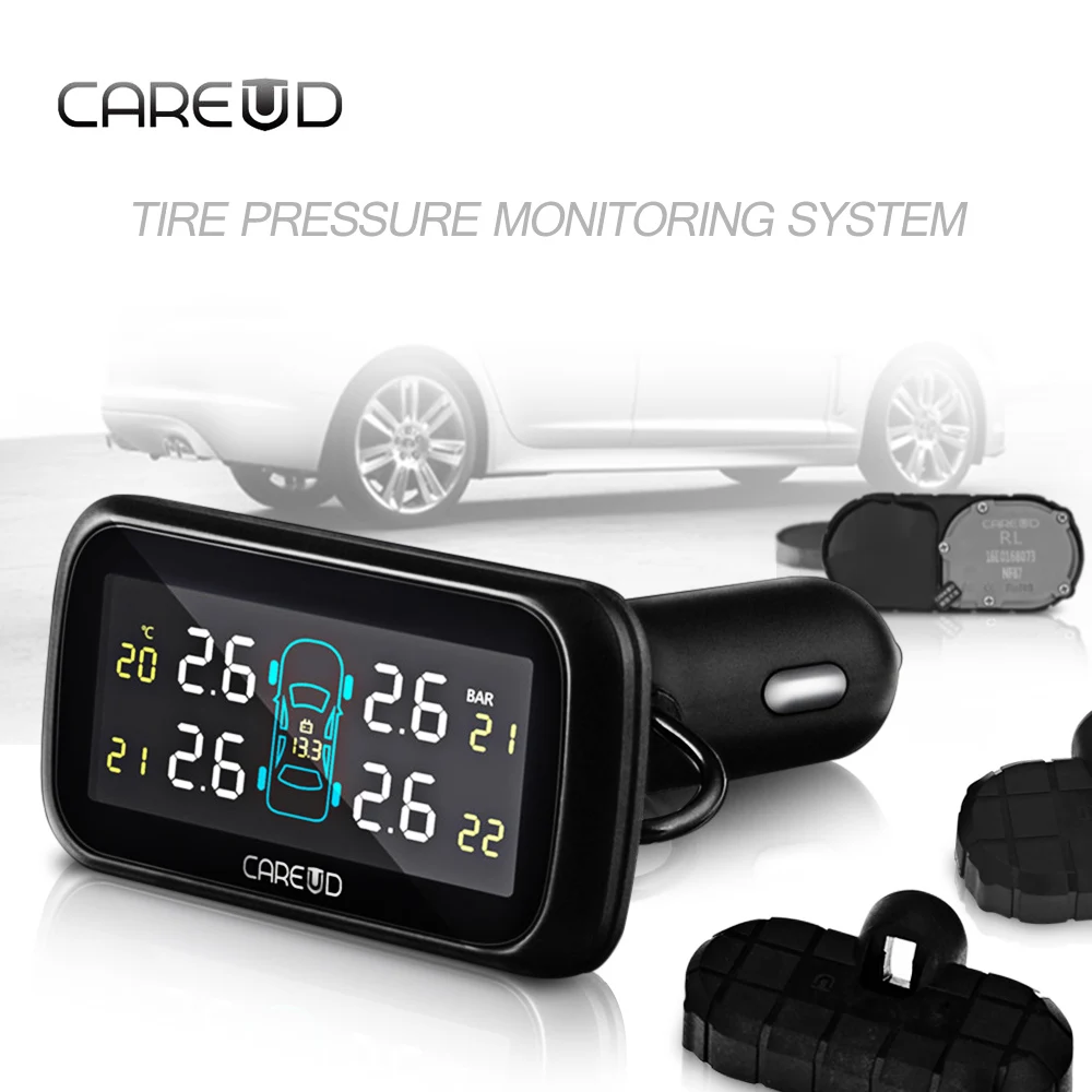 

CAREUD Profession Auto Tire Pressure Alarm Sensor 4 Internal Sensors Tire Pressure Monitoring System TPMS Diagnostic Tool