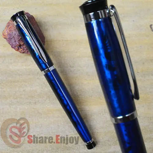 

BAOER 508 MAGIC BLUE AND SILVER MEDIM NIB FOUNTAIN PEN ATTRACTIVE