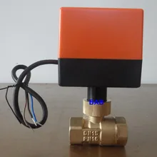 DN15(G 1/") AC220V 3 way 3 провода Электрический привод латунный шаровой клапан, холодный и горячий пар воды/тепло газ латунный моторизованный шаровой клапан