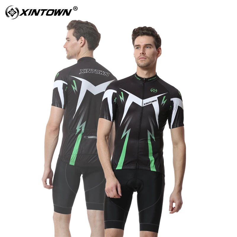 

Mens Cycling Short Sleeve Bib Sets Bike Wear Men's Summer Ropa Ciclismo Breathable Bicycle Clothes Sportswear Gel Pad