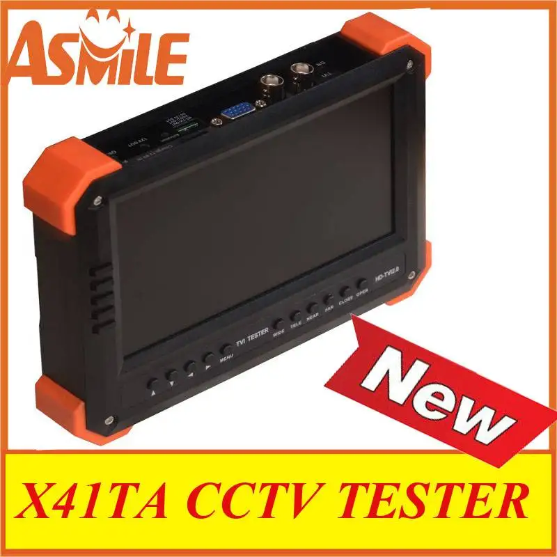 X41TA 7 дюйма CCTV тестер с TVI2.0/CVBS/HDMI/vga вход от asmile