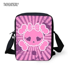 Twoheartsgirl cute Skull impresión mujeres Messenger Bolsas mujeres bolsa crossbody bolsas femeninas SAC a main bolsos