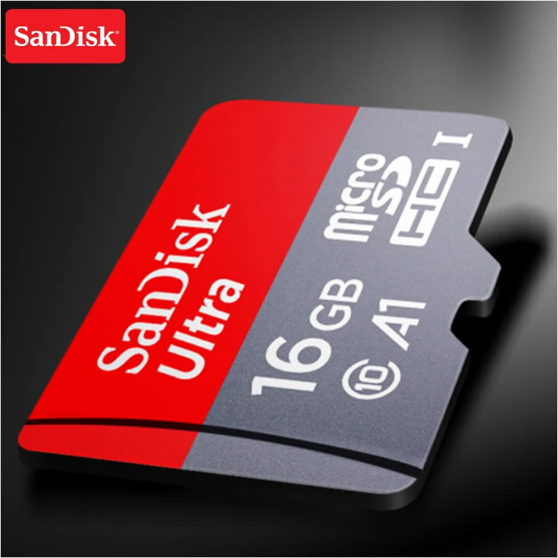 Двойной Флеш-накопитель SanDisk Micro SD карта, 16 ГБ, 32 ГБ, 64 ГБ, 128 ГБ, карта памяти, Макс 98 МБ/с. C10 U1 A1 флеш-карта памяти Micro SD для телефона компьютера SDXC карты памяти SDHC