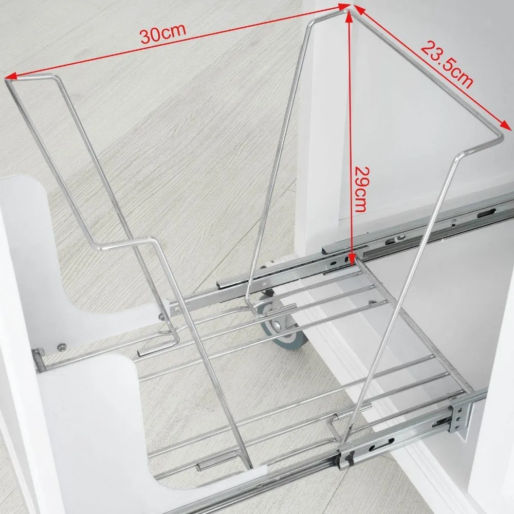  SoBuy FKW33-W Luxury Kitchen Trolley with Large Storage Cabinet Kitchen Island with Stainless Steel - 32944437999