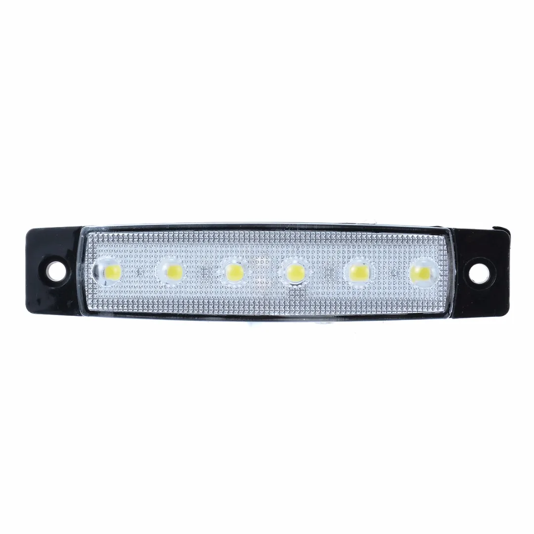 30pcs/set 24V 6LED Truck Trailer Bus Side Marker Indicators Light Red+White+Yellow External Lights for Auto Car