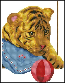 CS-710 cross stitch kit tiger play ball.jpg