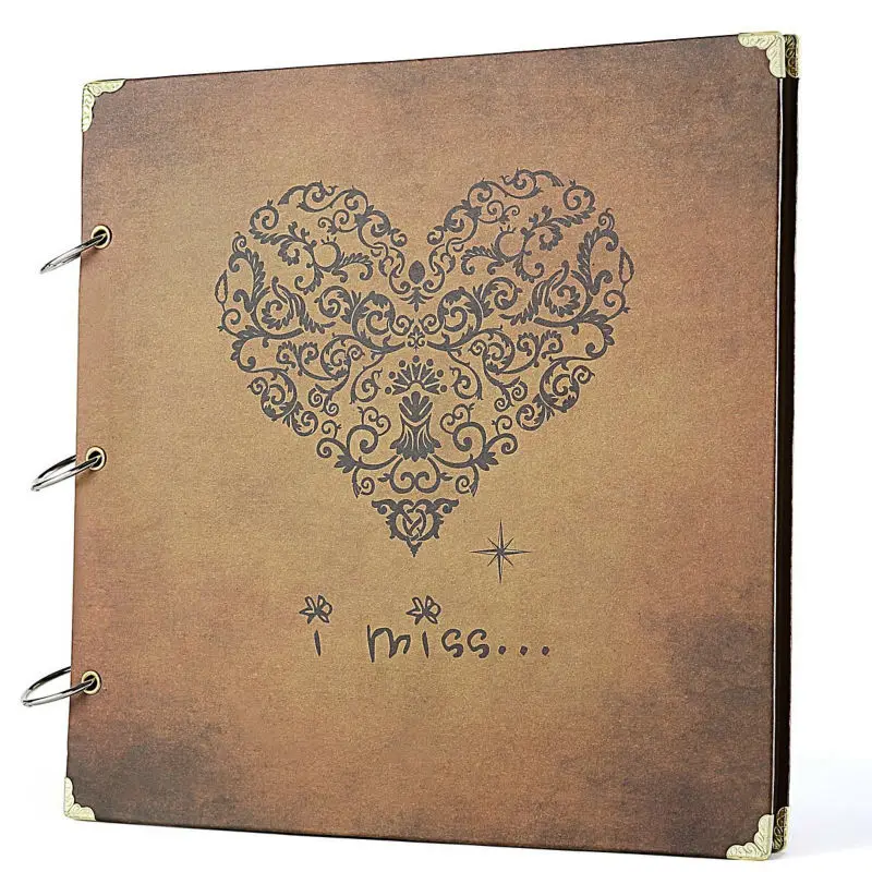 Scrapbook Album I Miss Printed Vintage Style Scrapbook Album Recording