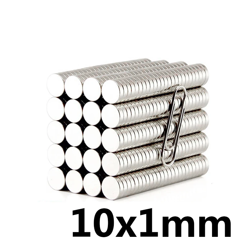 

50pcs 10x1 mm N35 Mini Super Strong Powerful Neodymium Magnet Round Rare Earth Permanent Magnets 10*1mm