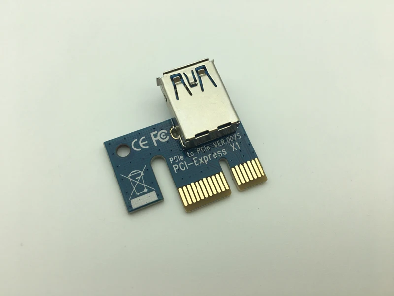 PCI-E PCI E Express 1X-16X 라이저 카드 + USB 3.0 연장 케이블, SATA 15, 전원 케이블 60CM, Bitcoin mining용
