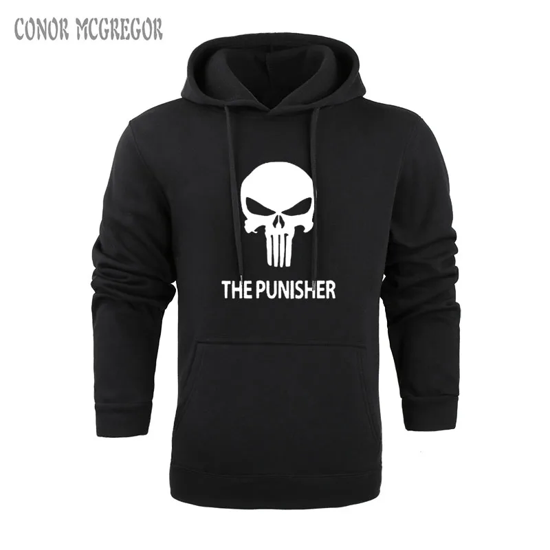 

Navy blue/black Fashion brand Punisher hoodie men Hooded Anime skull hoodies new casual male Sweatshirt homme hip hop sportswear