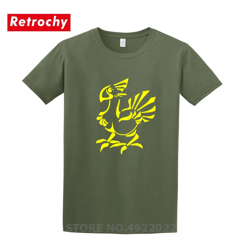 Мужская летняя футболка с круглым вырезом классная мужская Final Fantasy Chocobo большого