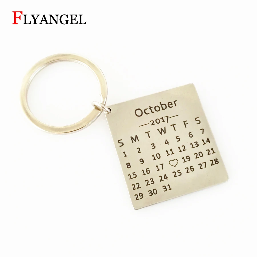 keychain with date of anniversary