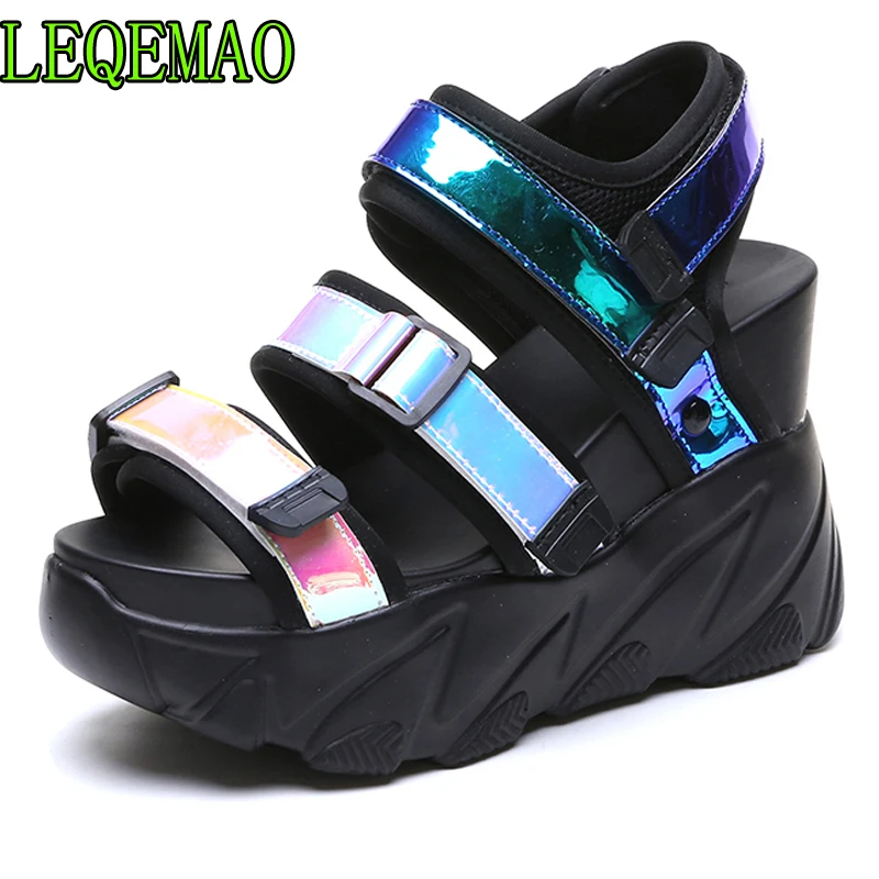 

Summer New Women's Sandals Wild Tide Casual Shoes Female Summer Beach Shoes Wedges Shoes Student Sandals Sandals Slippers Shoes