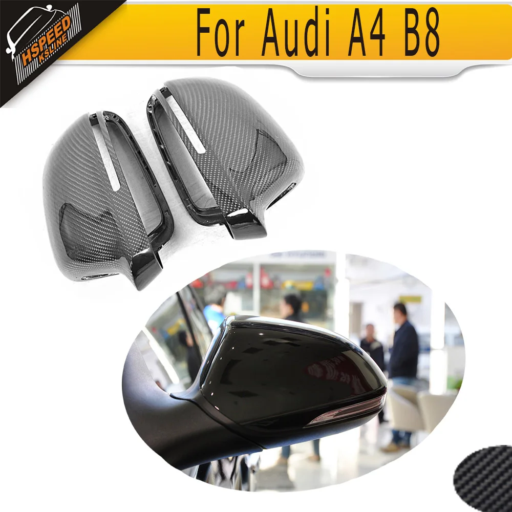 Full Replacement carbon fiber side rear back view mirror covers Caps