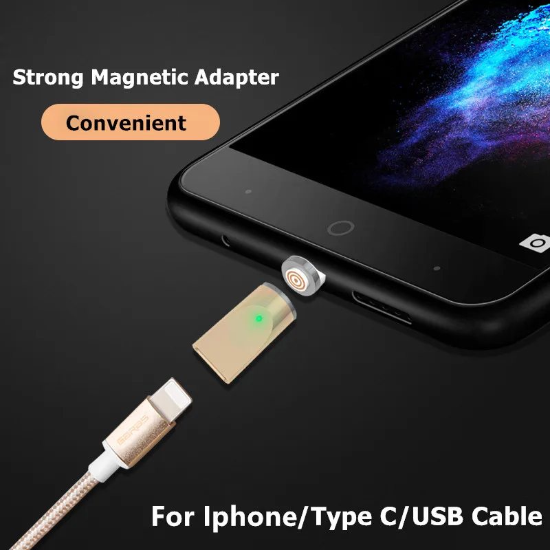 Магнитный Кабель-адаптер для Iphone samsung, магнитный Micro USB разъем type-C, адаптер для зарядки для IPhone, Android, кабели для зарядки