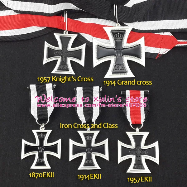 xdt0018 5 kinds iron cross german military decoration medals family ekii 1870 1914 1957 knights cross - Military Decorations xdt0018 5 kinds iron cross german military decoration medals family ekii 1870 1914 1957 knights cross - Military Decorations