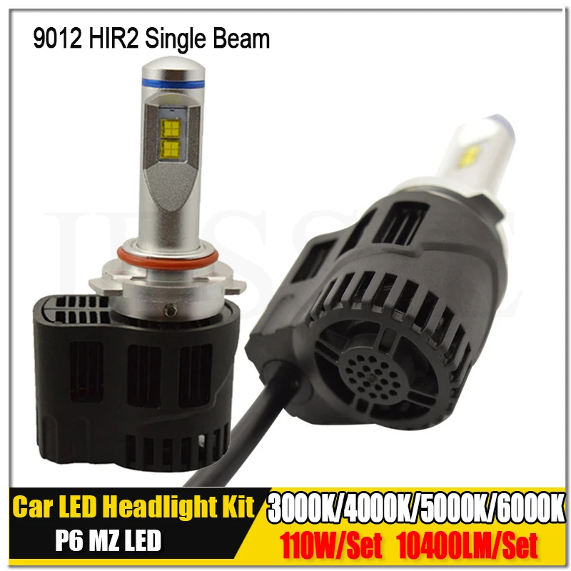 

2x 110W 10400LM 9012 Hir2 LED Headlight 3000k 4000k 5000k 6000k P6 LMZ 2 Bulbs Car 9012 LED Headlamp 9012 Fog Lamp DC11V-30V