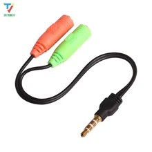 500pcs lot High Quality 3 5MM Extension Earphone Headphone Audio Splitter Cable Adapter Female to 2 Male wholesale AUX cable