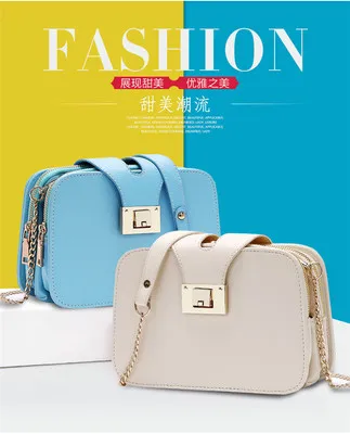 

2019 spring new fashion ladies shoulder bag chain with clamshell handbag clutch bag ladies messenger bag with metal buckle