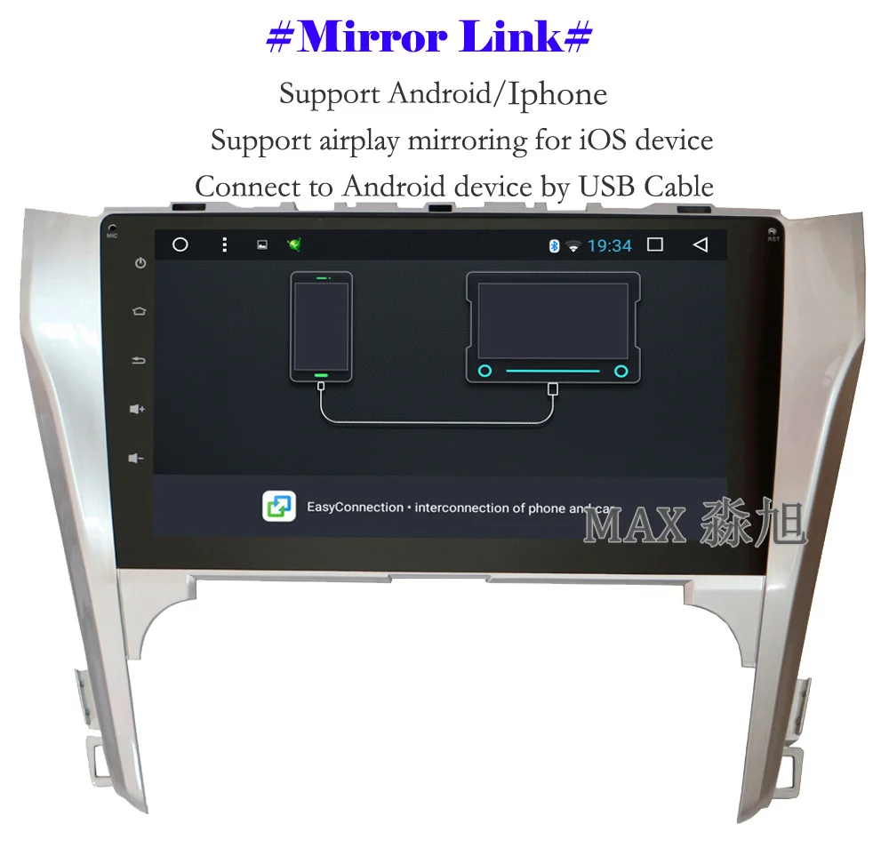 Cheap MAX Android 8.1.0 Car DVD Player for Toyota Camry 55 2012 2013  2014 Car Radio RDS 4G WiFi SWC GPS Navigation System Free Map 10
