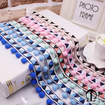 

10yards DIY accessories tassel Small hair ball cotton bohemian tassel trimming fringes for sewing clothes Curtains decoration