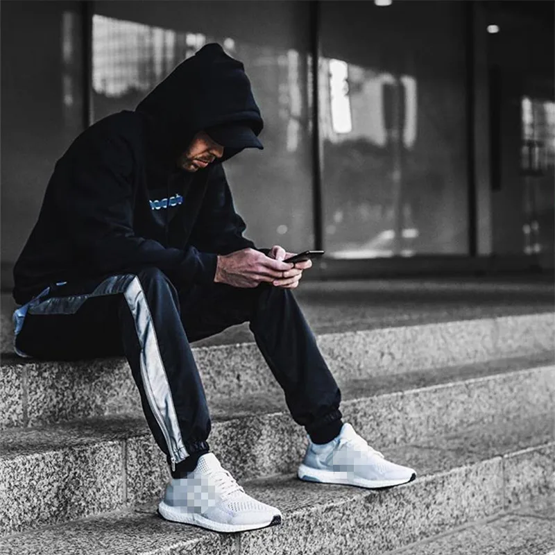 Justin Bieber Track Pants High Street Retro Spliced Side Stripe Joggers Pants Mans 2018 Trend Ankle Zipper Loose Trousers