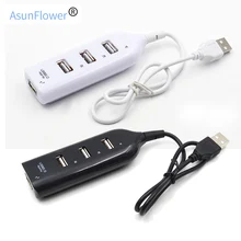4 Порты и разъёмы USB 2,0 Мини-концентратор сплиттер расширение Настольный ПК ноутбук адаптер переменного тока Портативный