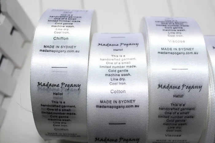 Пользовательские печати мыть маркировка по уходу Satin Care этикетки 1000 шт. ролл много