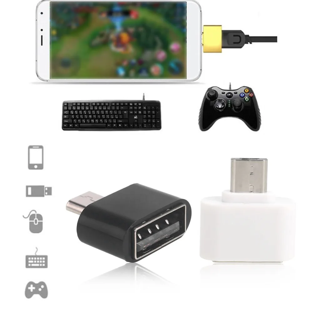 

1/5/10 Pcs Micro USB Male to USB 2.0 Female Adapter OTG Converter For Android white black