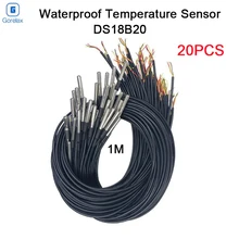 DS18b20 Temperature Sensor, 5 15 20 10pcs/lot DS18b20 Waterproof Temperature Sensor With Stainless Steel Probe Temperature Tool DS18b20 Temperature Sensor, 5 15 20 10pcs/lot DS18b20 Waterproof Temperature Sensor With Stainless Steel Probe Temperature Tool