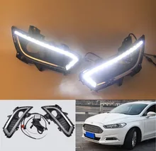 Free Shipping1:1Replacement Daytime running light LED Daytime Running Light DRL fog lamp cover for Ford Mondeo Fusion 2013 2014