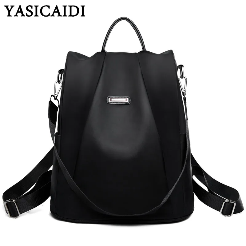 

YASICAIDI New Fashion Backpack Solid PU Leather Travel Shoulder Bag Girls Small Big Softback School Bag For Choose mochila mujer