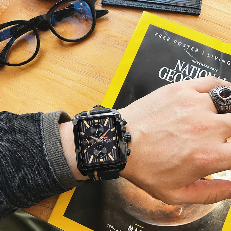 NAVIFORCE Men Fashion Creative Quartz Wrist Watch Sports Watches Top...