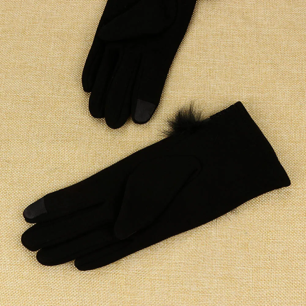 Women Female Gloves Winter Warm Cashmere Keep Warm Driving Full Finger Gloves Touch Screen ladys Glove luvas guantes 18Nov