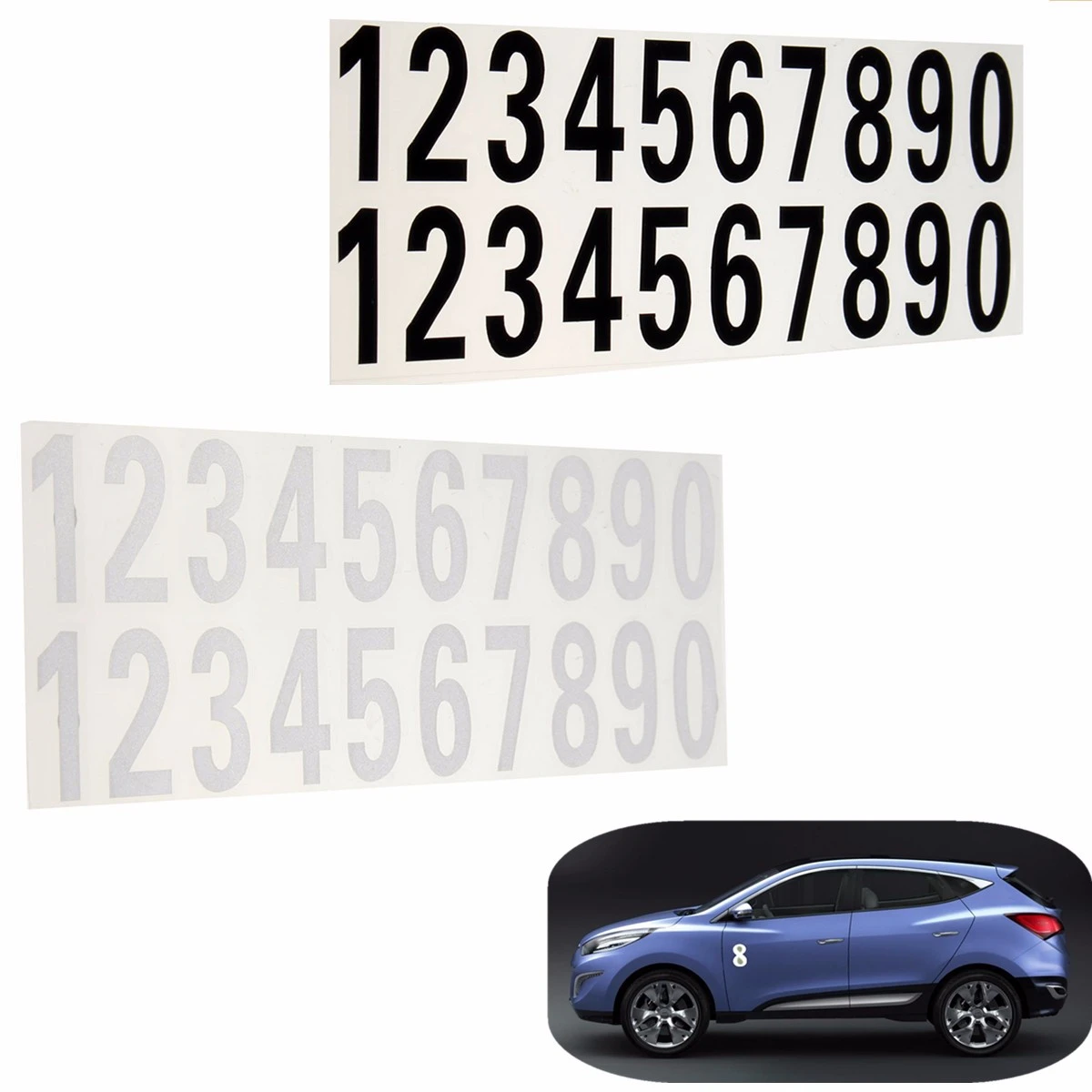 House Door Street Address Mailbox Number Digits Numeral Car Room Gate Vinyl Decal Reflective Stickers White Black Reflective Sticker Mailbox Numbersstickers Reflective Aliexpress