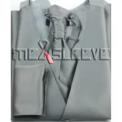 Бесплатная доставка мужские свадебные полиэстер смокинг жилеты (жилет + галстук + платок + запонки)