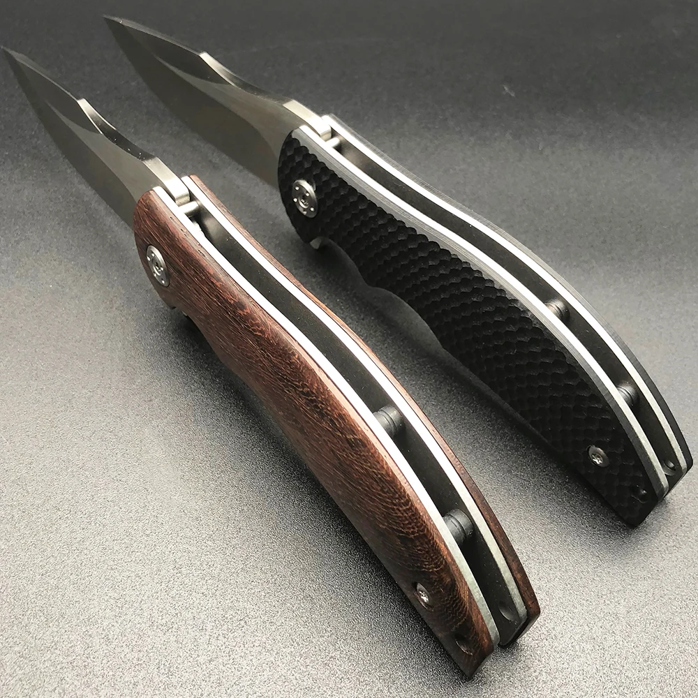 ZT0606 tactical folding knife 8cr13mov blade G10 wood handle camping survival pocket knives ball bearing flipper outdoor Tools