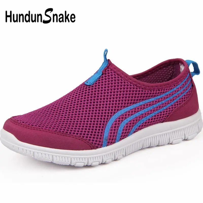 Hundunsnake Slip-On Women's Sneakers Woman Sports Shoes Sport Women's Running Shoes 2019 Summer Training Purple Trainers B-067