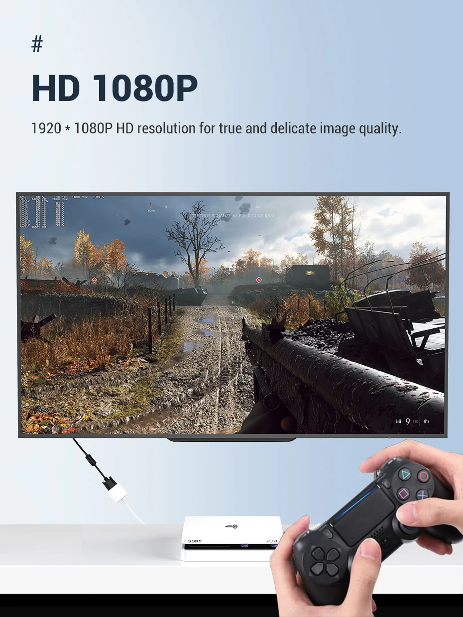 TOPK HDMI к VGA адаптер с аудио HD видео конвертер кабель для Xbox компьютер ПК ноутбук ТВ к проектору