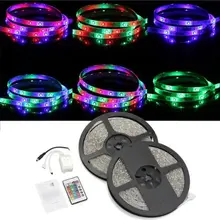 Ksol полосы света RGB SMD 3528 600 светодиодный DC 12 В гибкие Водонепроницаемый 10 м 2x5 команд 24