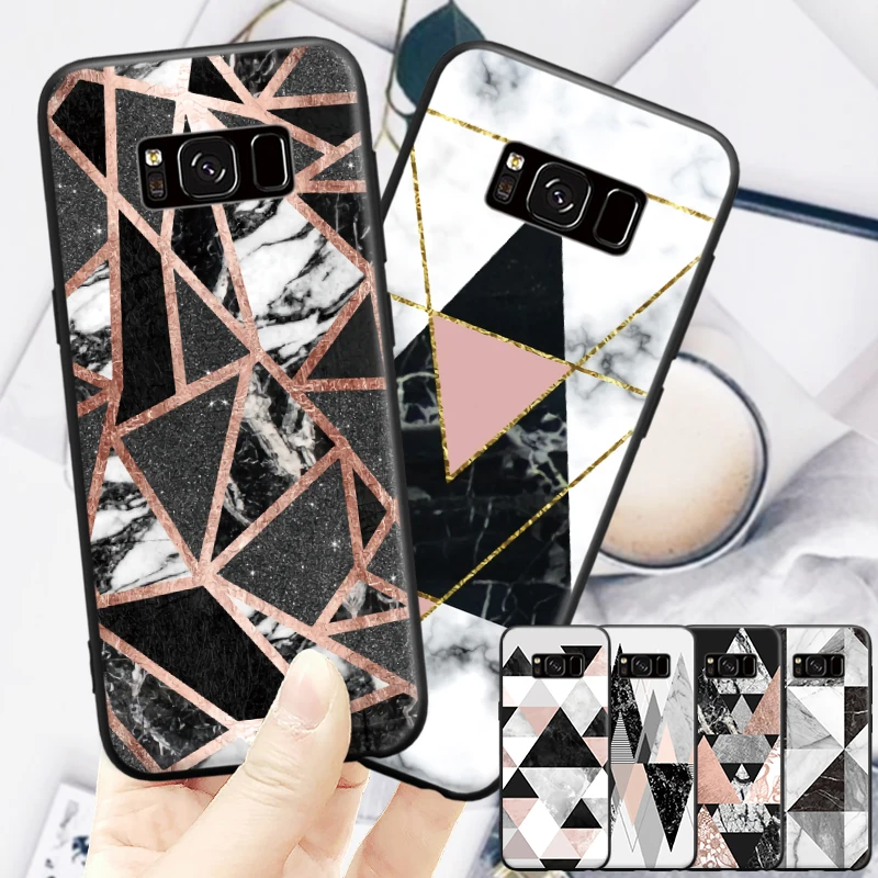 

Modern Geometric triangular Marble Pattern For Samsung Galaxy A3 A5 A8 J3 J5 J7 2015 2016 2017 2018 Hard Phone Case