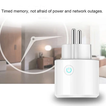 

Vococal 2PCS WIFI Smart Voice APP Remote Control Timer Plug Socket Outlet Compatible with Alexa for Lights Microwave EU Plug