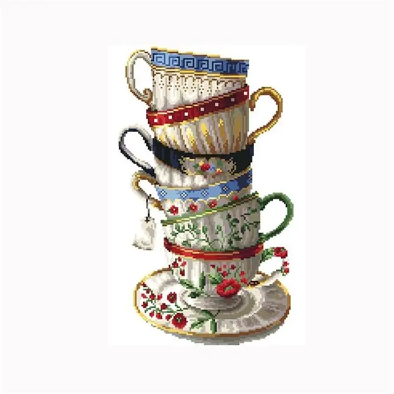 

25x40 28x47cm Coffee Cup DIY Diamond Painting 5D Cross Stitch Rhinestone Pasted Pictures Crystal Resin Diamonds Full Embroidery