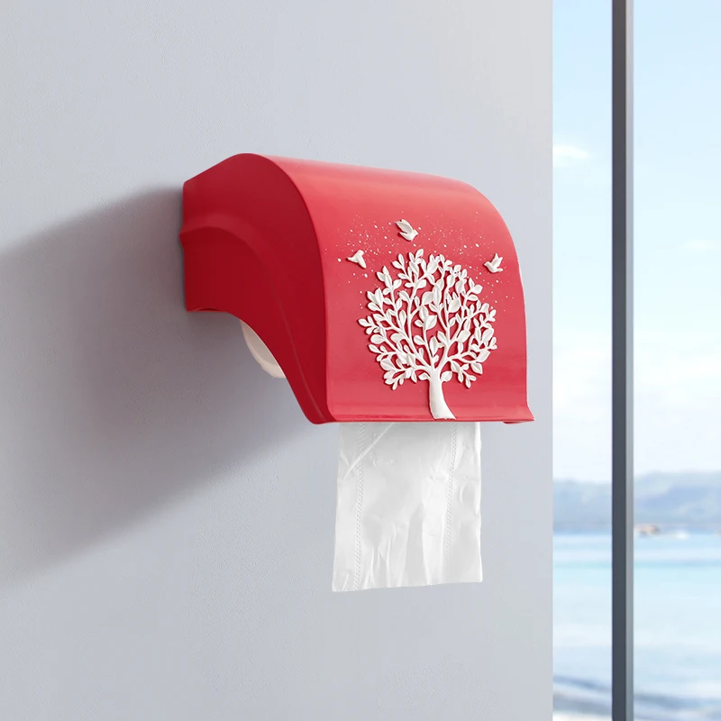 

Resin Tissue Box decor on wall Hanging tissue roll box organizer Paper tissue holder hanging Kitchen Tissue Holder